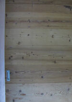 Schiebetür aus Holz, Detailaufnahme